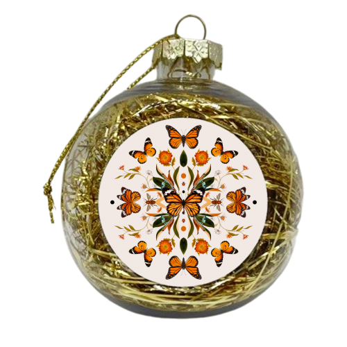 Butterfly dance - xmas bauble by Larissa Grace