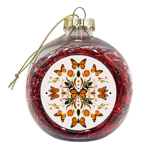 Butterfly dance - xmas bauble by Larissa Grace