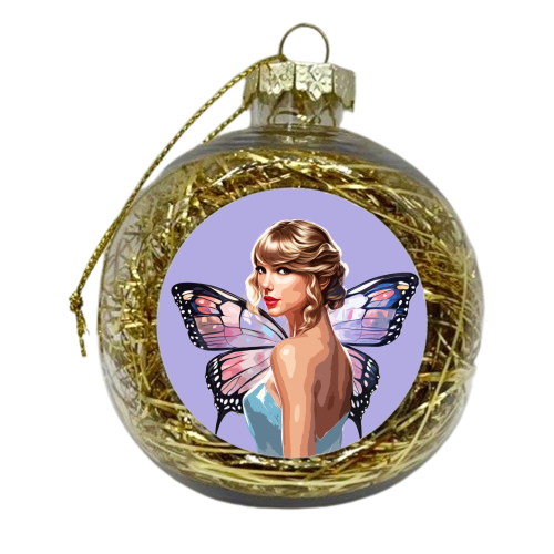 Butterfly Fairy Tay - xmas bauble by DOLLY WOLFE