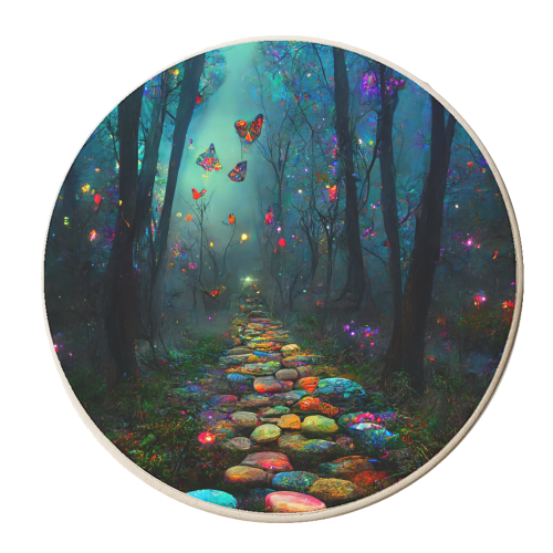 Butterfly forest - personalised beer coaster by haris kavalla