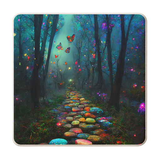 Butterfly forest - personalised beer coaster by haris kavalla