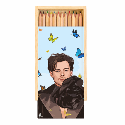 BUTTERFLY HARRY - Coloured Pencils with Box by DOLLY WOLFE