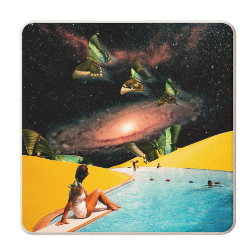 Butterfly Invasion - personalised beer coaster by taudalpoi