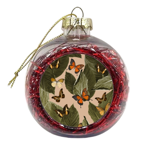 Butterfly Jungle Delight #1 #tropical #decor #art - xmas bauble by Anita Bella Jantz
