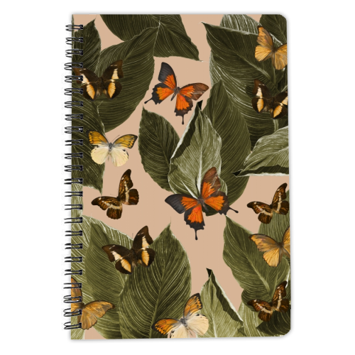 Butterfly Jungle Delight #1 #tropical #decor #art - personalised A4, A5, A6 notebook by Anita Bella Jantz