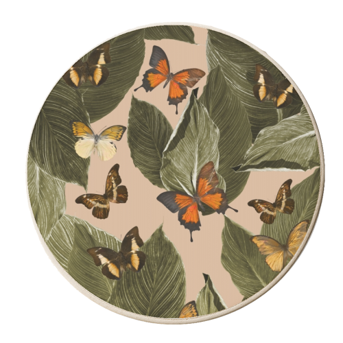 Butterfly Jungle Delight #1 #tropical #decor #art - personalised beer coaster by Anita Bella Jantz