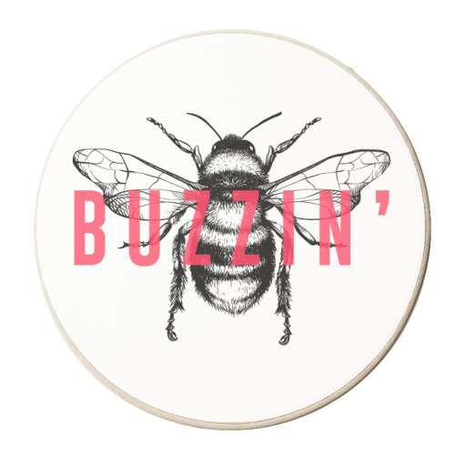 Buzzin - personalised beer coaster by The 13 Prints