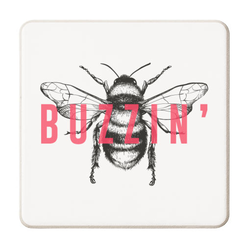Buzzin - personalised beer coaster by The 13 Prints