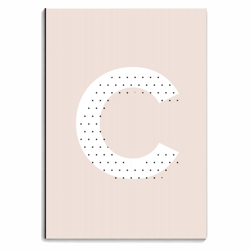 C Polka Dot Initial - personalised A4, A5, A6 notebook by Toni Scott