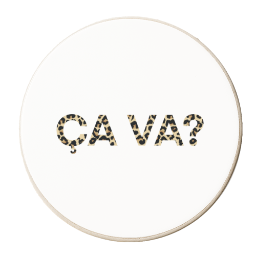 Ca Va? - personalised beer coaster by Hollie Mills