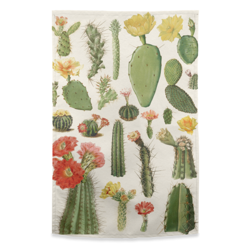 Cacti Collection - funny tea towel by Gal Design
