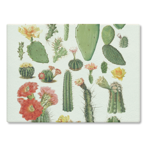 Cacti Collection - glass chopping board by Gal Design