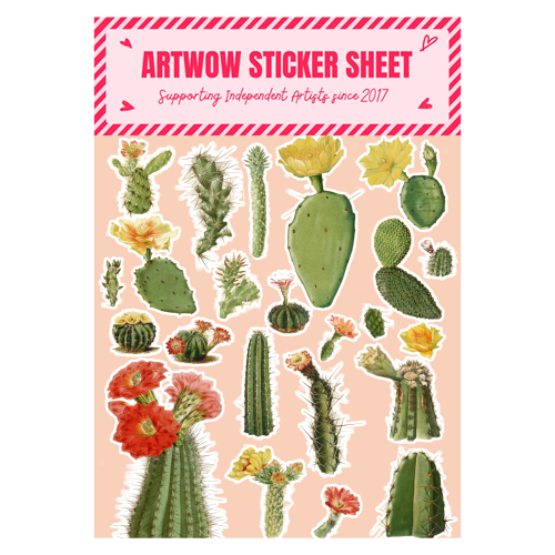 Cacti Collection - Sticker Sheet by Gal Design