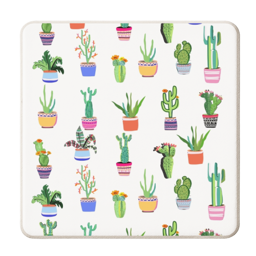 Cacti Land - personalised beer coaster by Mukta Lata Barua