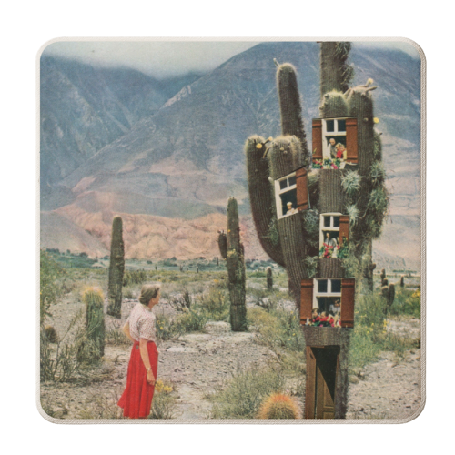 Cactus fairies - personalised beer coaster by Maya Land