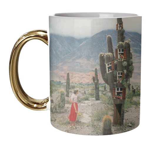 Cactus fairies - unique mug by Maya Land