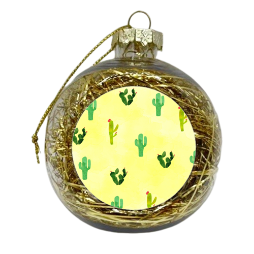 Cactus Mania - xmas bauble by happeemonkee