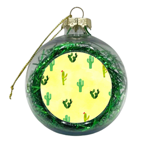 Cactus Mania - xmas bauble by happeemonkee