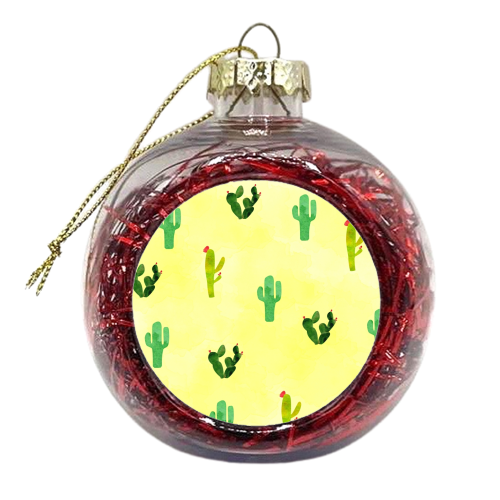Cactus Mania - xmas bauble by happeemonkee