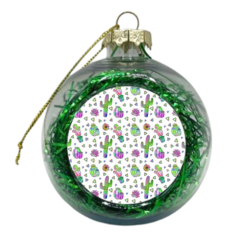 Cactus Party - xmas bauble by Cassie Swindlehurst