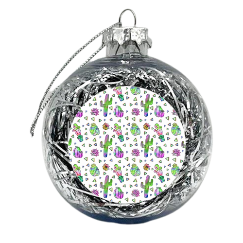 Cactus Party - xmas bauble by Cassie Swindlehurst