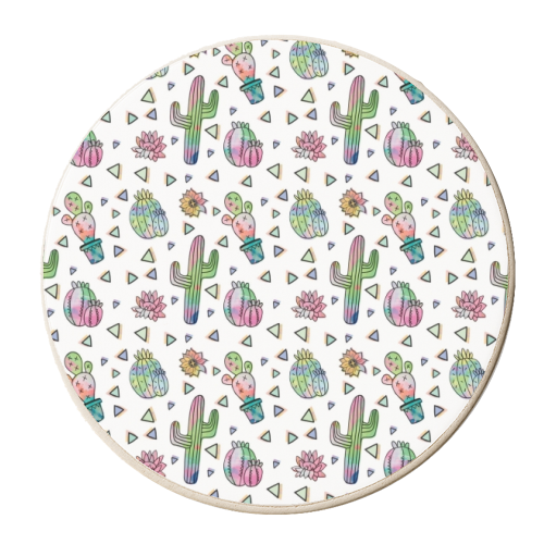Cactus Party - personalised beer coaster by Cassie Swindlehurst
