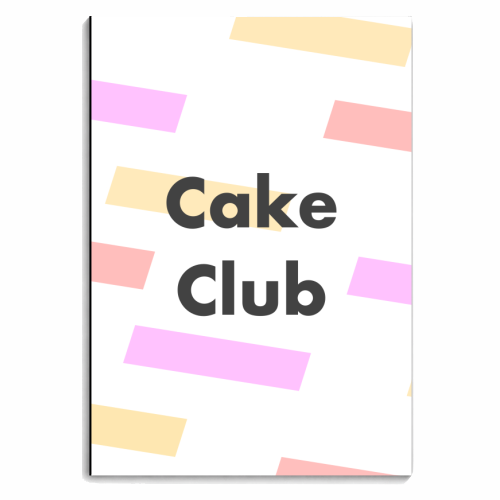 Cake Club - personalised A4, A5, A6 notebook by Card and Cake