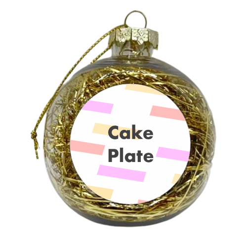 Cake Plate - xmas bauble by Card and Cake