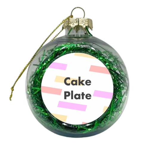 Cake Plate - xmas bauble by Card and Cake
