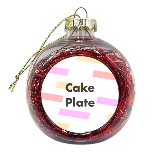 Cake Plate - xmas bauble by Card and Cake