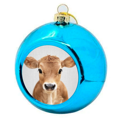 Calf - Colorful - colourful christmas bauble by Gal Design