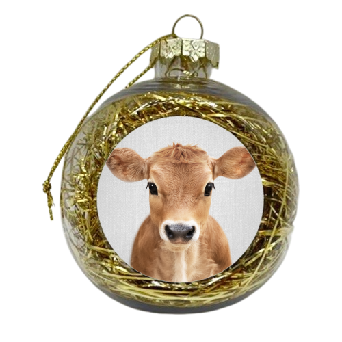 Calf - Colorful - xmas bauble by Gal Design