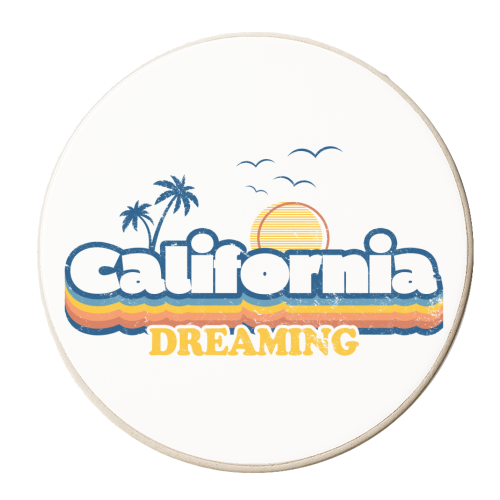 California Dreaming - Summer Vacation, Beach Design - personalised beer coaster by InspiredImages