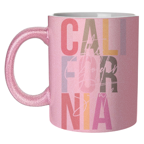 California "The Golden State" Color State - unique mug by Toni Scott