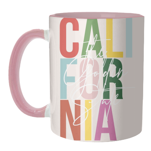 California "The Golden State" Color State - unique mug by Toni Scott
