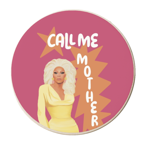 Call Me Mother RuPaul - personalised beer coaster by Giddy Kipper
