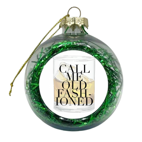 Call Me Old Fashioned Cup - xmas bauble by Toni Scott