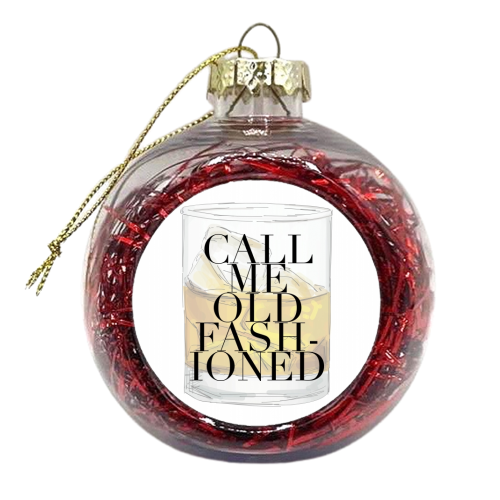 Call Me Old Fashioned Cup - xmas bauble by Toni Scott