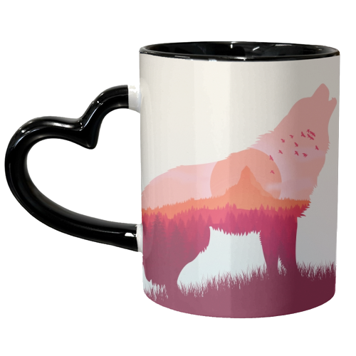 Call Of The Wild / Howling Wolf - unique mug by InspiredImages