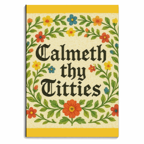 Calmeth Thy Titties - personalised A4, A5, A6 notebook by Ms Doodle