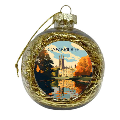 Cambridge England Travel - xmas bauble by Kun Pact