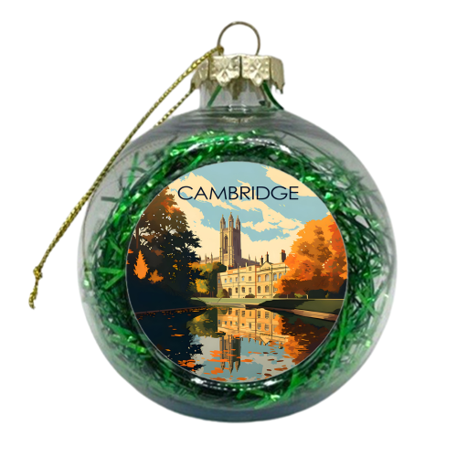 Cambridge England Travel - xmas bauble by Kun Pact