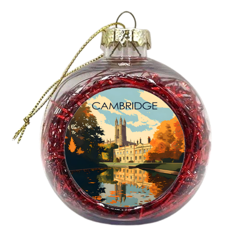 Cambridge England Travel - xmas bauble by Kun Pact
