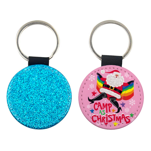 Camp As Christmas - Santa - keyring by Claire Atwood
