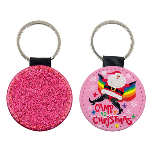 Camp As Christmas - Santa - keyring by Claire Atwood