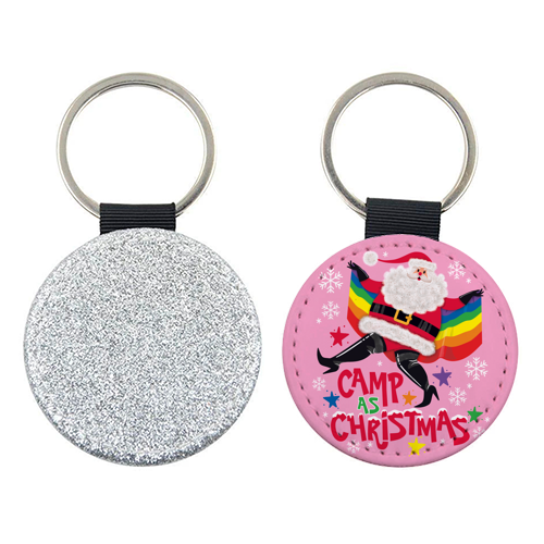 Camp As Christmas - Santa - keyring by Claire Atwood