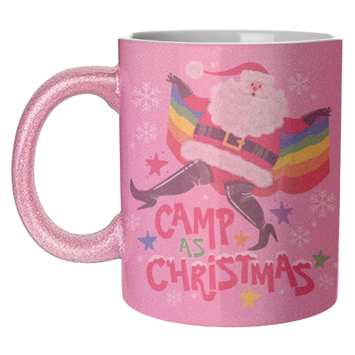 Camp As Christmas - Santa - unique mug by Claire Atwood