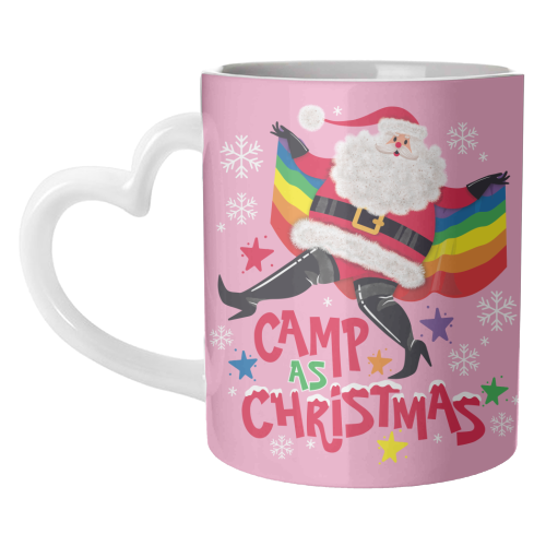 Camp As Christmas - Santa - unique mug by Claire Atwood