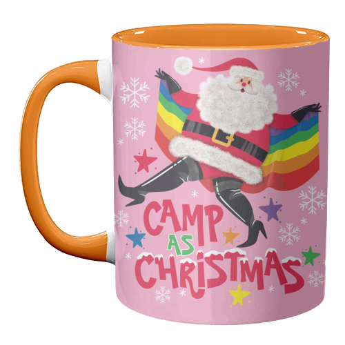 Camp As Christmas - Santa - unique mug by Claire Atwood