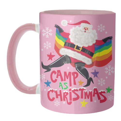 Camp As Christmas - Santa - unique mug by Claire Atwood